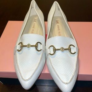 Anne Klein white flats